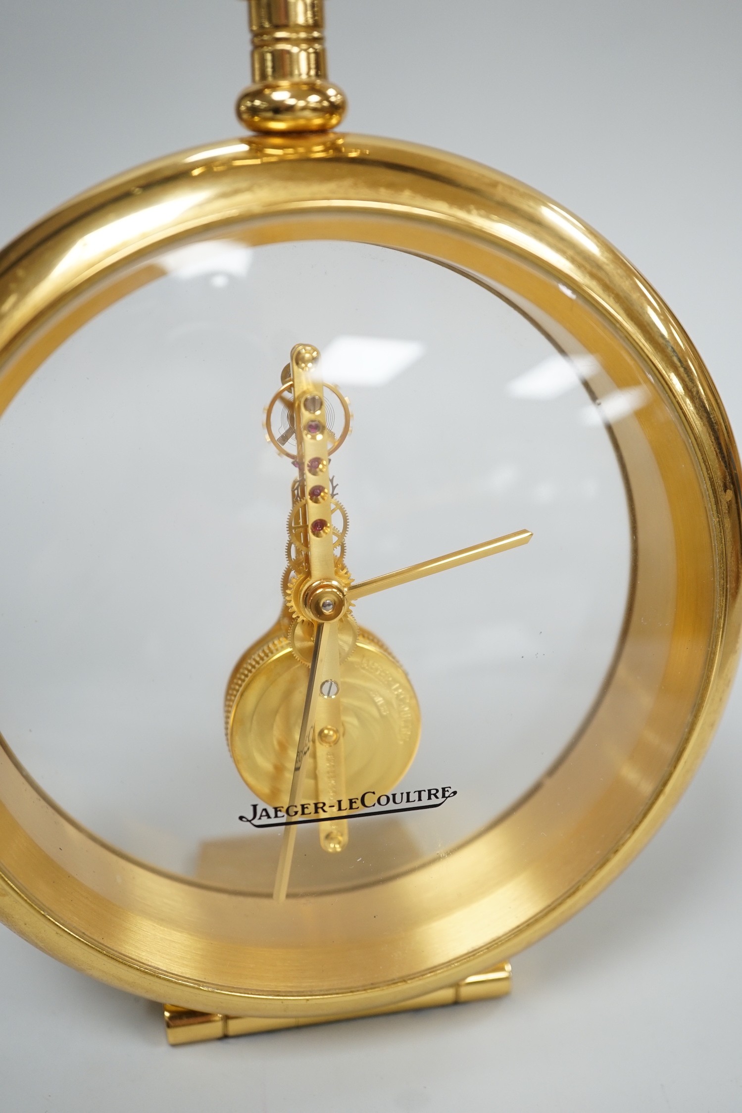 A Jaeger le Coultre inline timepiece, 19cm tall